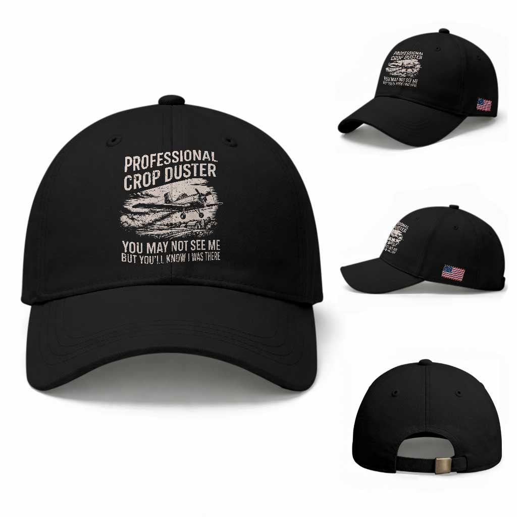 Funny Professional Crop Duster Fart Joke Dusting Airplane Baseball Cap