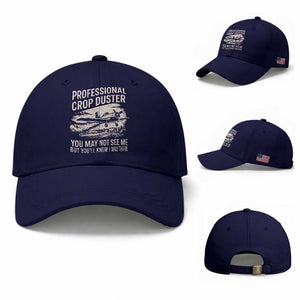 Funny Professional Crop Duster Fart Joke Dusting Airplane Baseball Cap