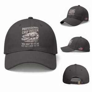 Funny Professional Crop Duster Fart Joke Dusting Airplane Baseball Cap