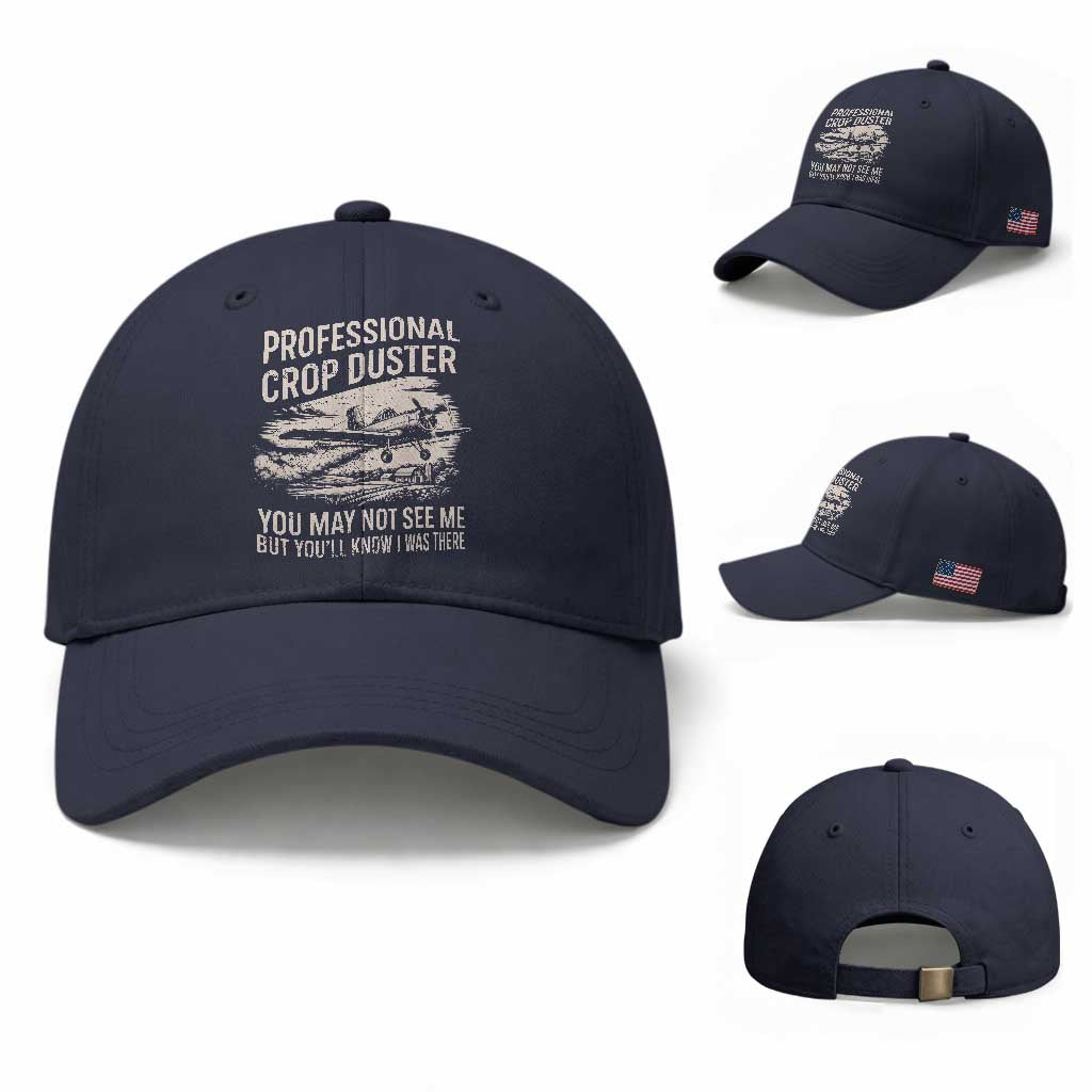 Funny Professional Crop Duster Fart Joke Dusting Airplane Baseball Cap