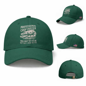Funny Professional Crop Duster Fart Joke Dusting Airplane Baseball Cap