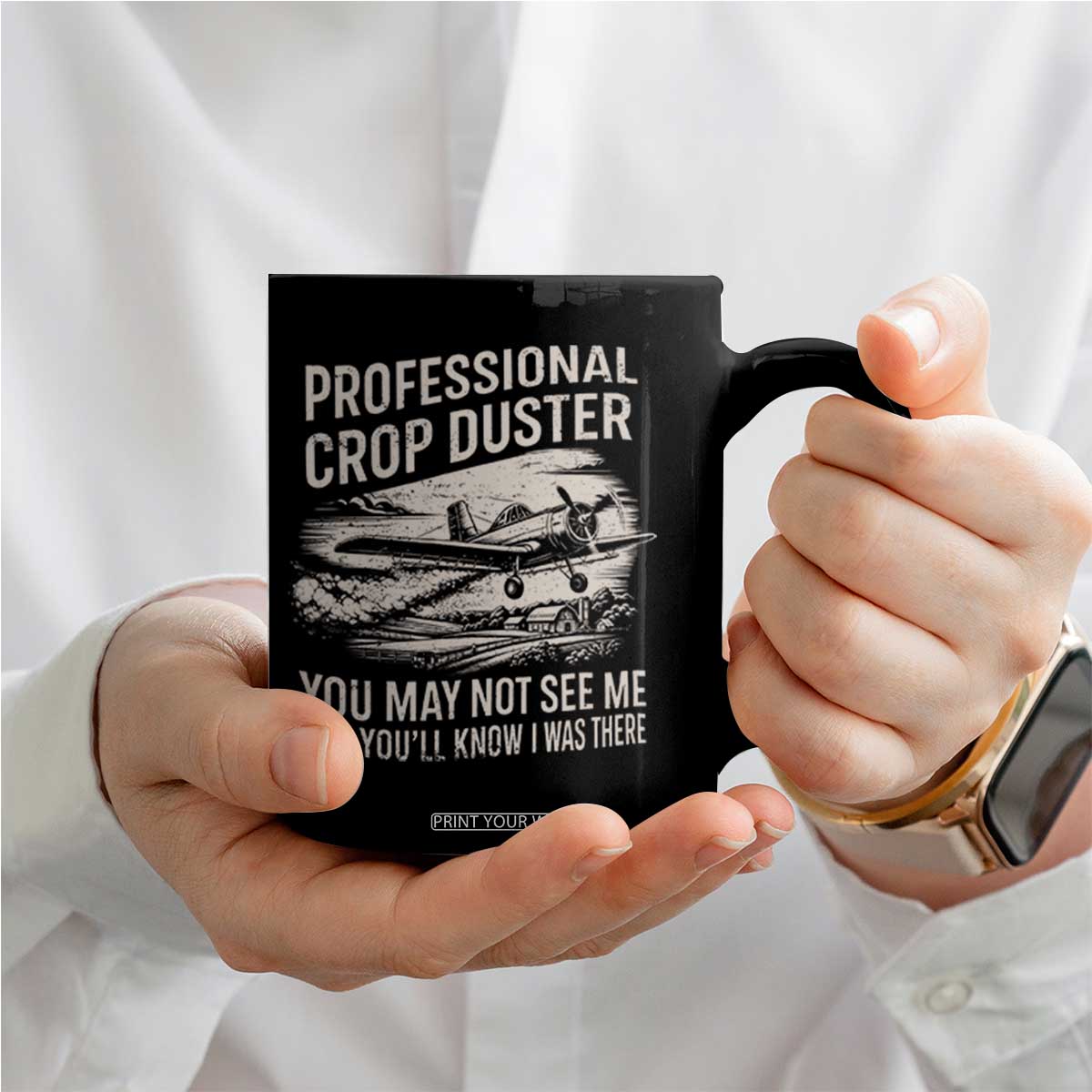 Funny Professional Crop Duster Fart Joke Dusting Airplane Coffee Mug