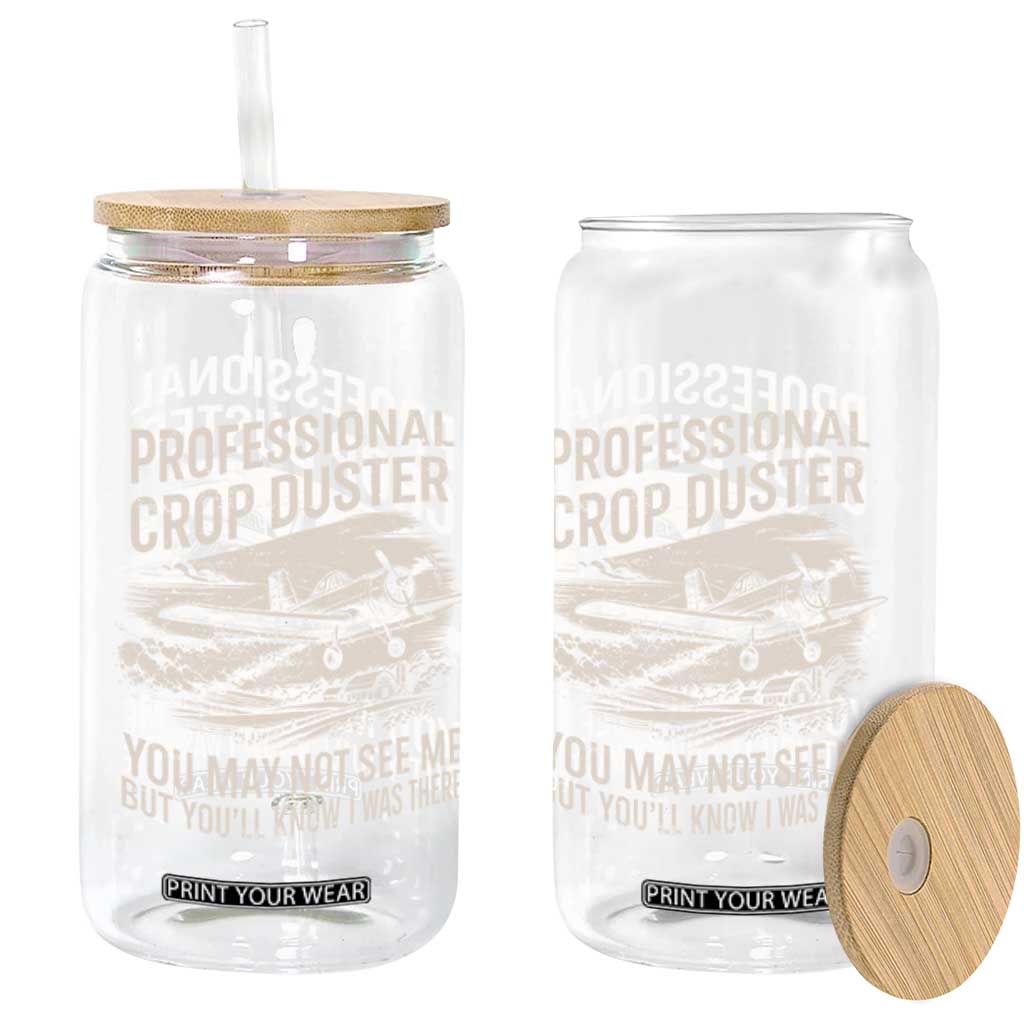Funny Professional Crop Duster Fart Joke Dusting Airplane Glass Can