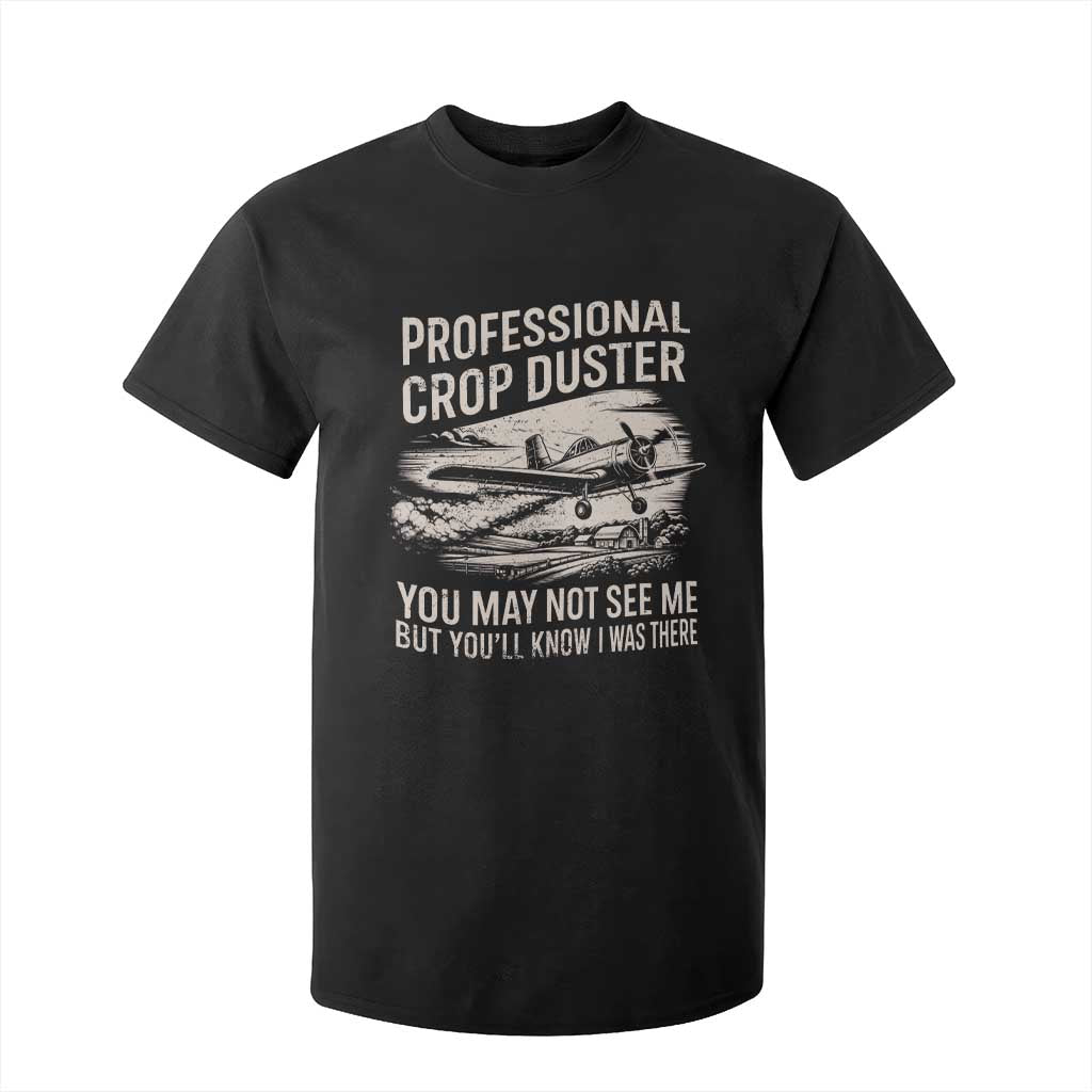 Funny Professional Crop Duster Fart Joke Dusting Airplane T Shirt For Kid