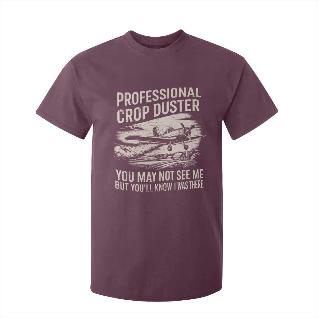 Funny Professional Crop Duster Fart Joke Dusting Airplane T Shirt For Kid