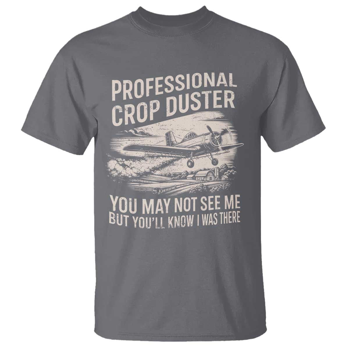 Funny Professional Crop Duster Fart Joke Dusting Airplane T Shirt