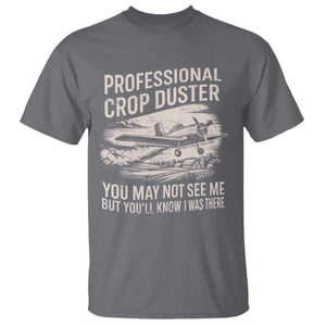 Funny Professional Crop Duster Fart Joke Dusting Airplane T Shirt