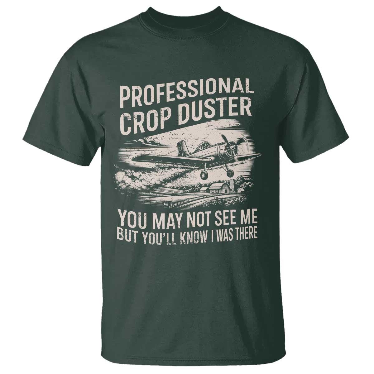 Funny Professional Crop Duster Fart Joke Dusting Airplane T Shirt