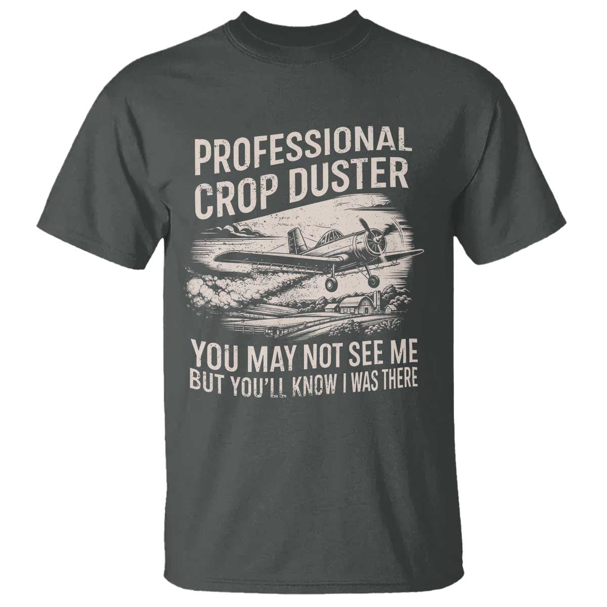 Funny Professional Crop Duster Fart Joke Dusting Airplane T Shirt