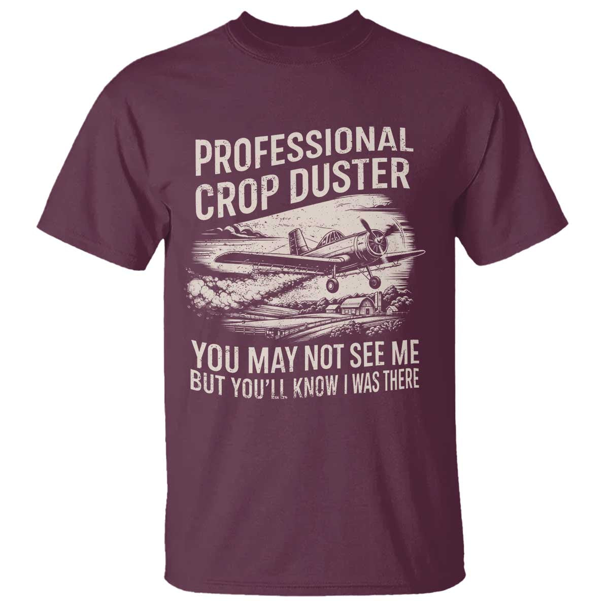 Funny Professional Crop Duster Fart Joke Dusting Airplane T Shirt