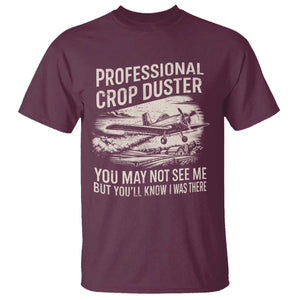 Funny Professional Crop Duster Fart Joke Dusting Airplane T Shirt