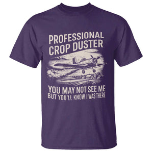 Funny Professional Crop Duster Fart Joke Dusting Airplane T Shirt