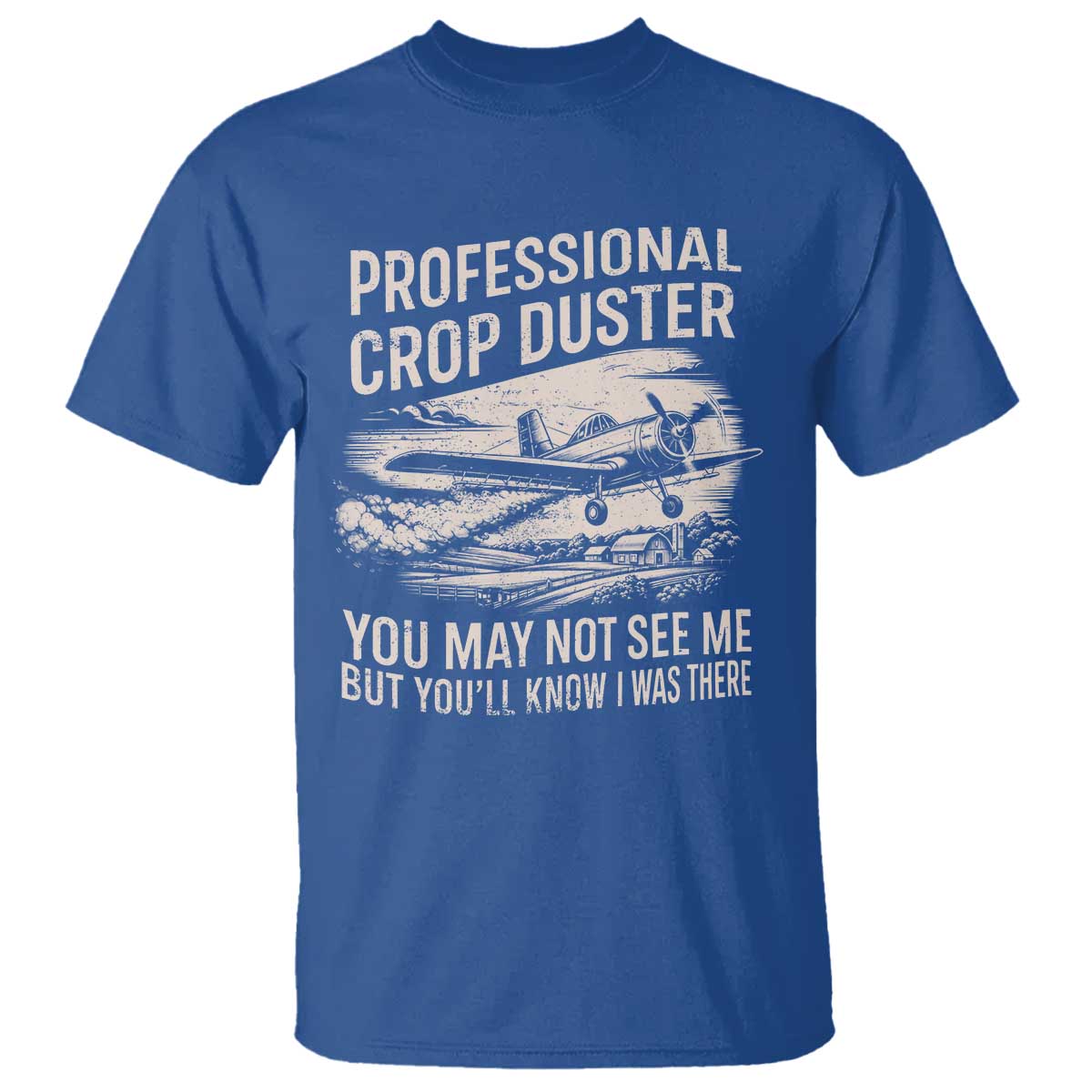 Funny Professional Crop Duster Fart Joke Dusting Airplane T Shirt