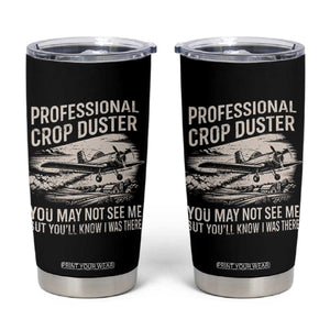 Funny Professional Crop Duster Fart Joke Dusting Airplane Tumbler Cup