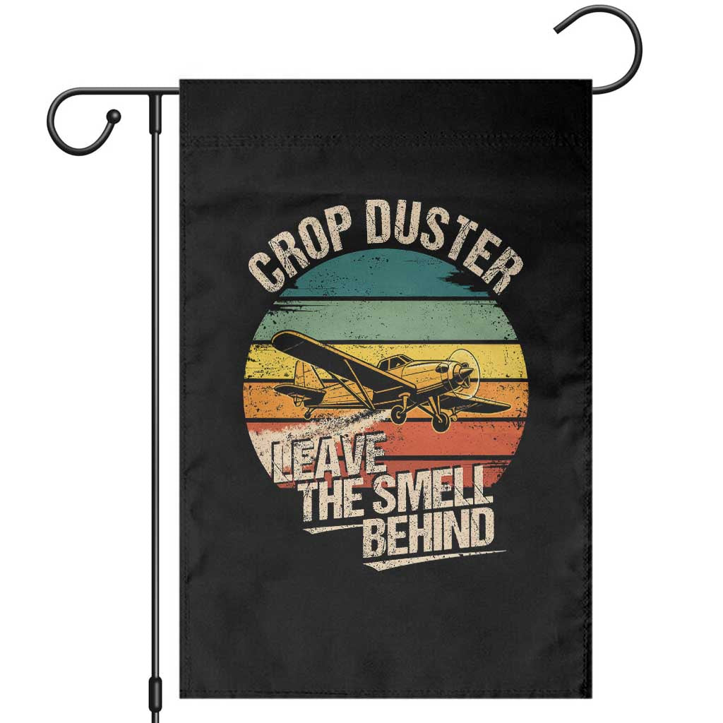 Crop Duster Leave The Smell Behind Garden Flag Funny Plane Humor Fart Joke