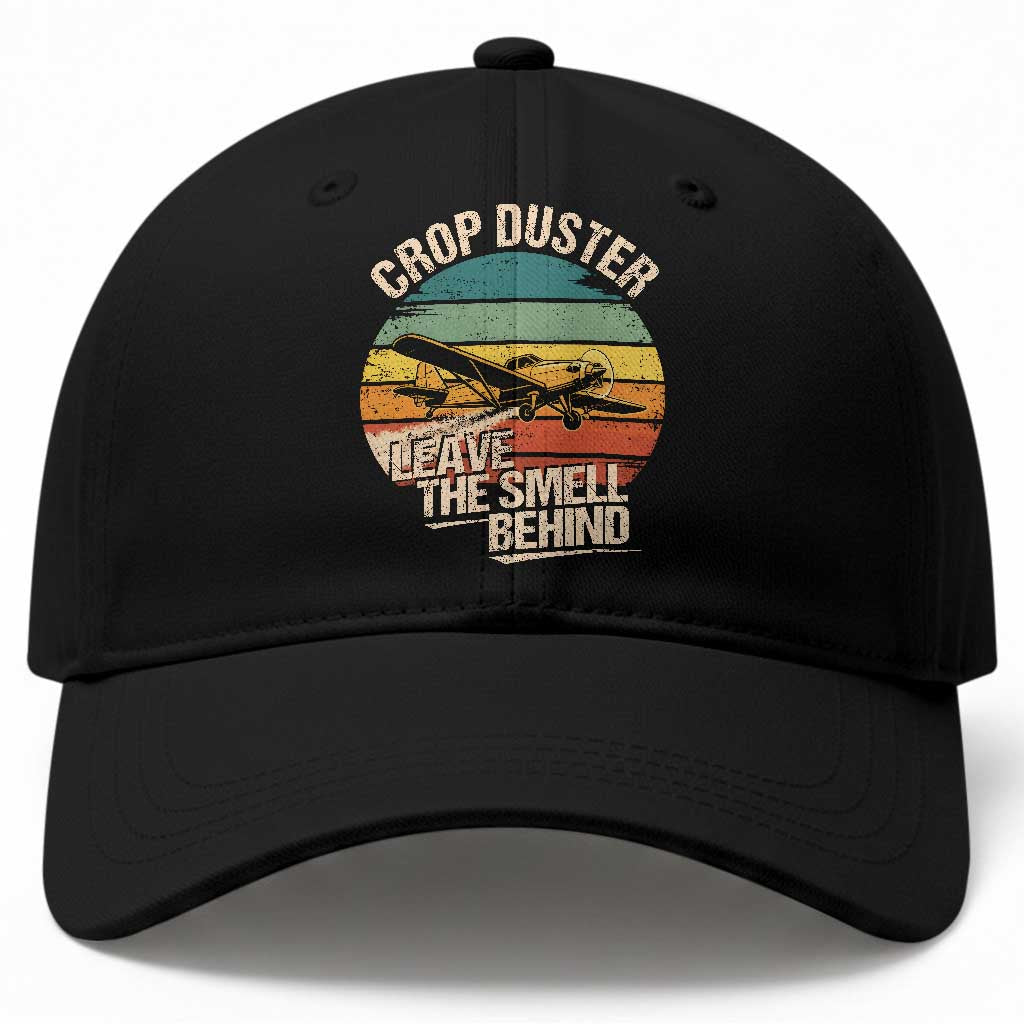 Crop Duster Leave The Smell Behind Baseball Cap Funny Plane Humor Fart Joke
