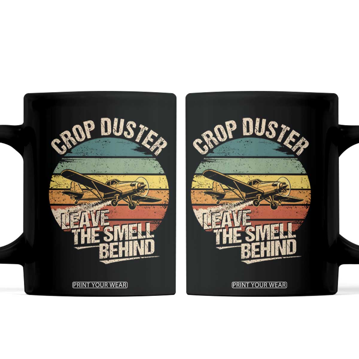 Crop Duster Leave The Smell Behind Coffee Mug Funny Plane Humor Fart Joke