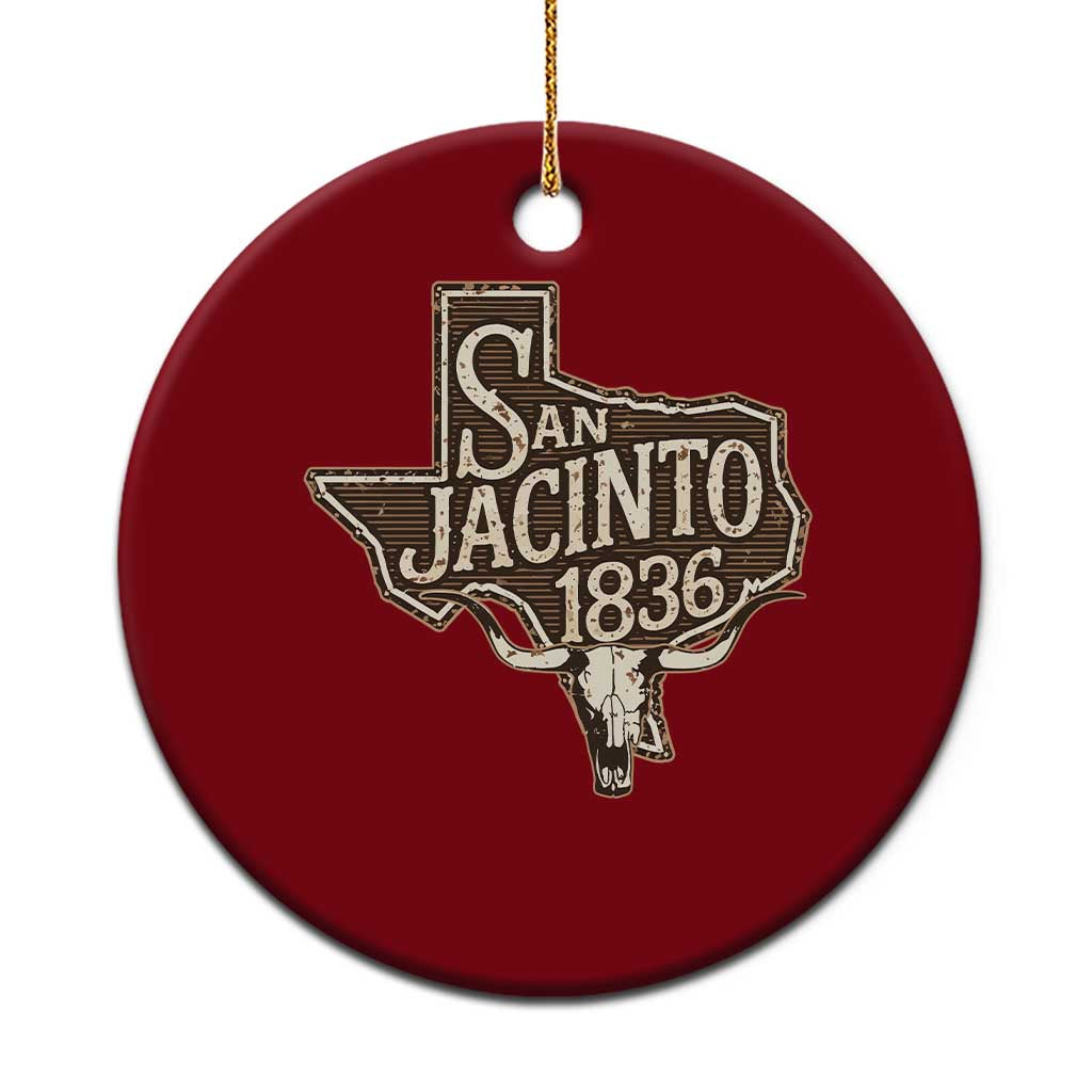 Battle of San Jacinto 1836 Texas History Independence Day Ceramic Ornament TS11 1pc Red Print Your Wear