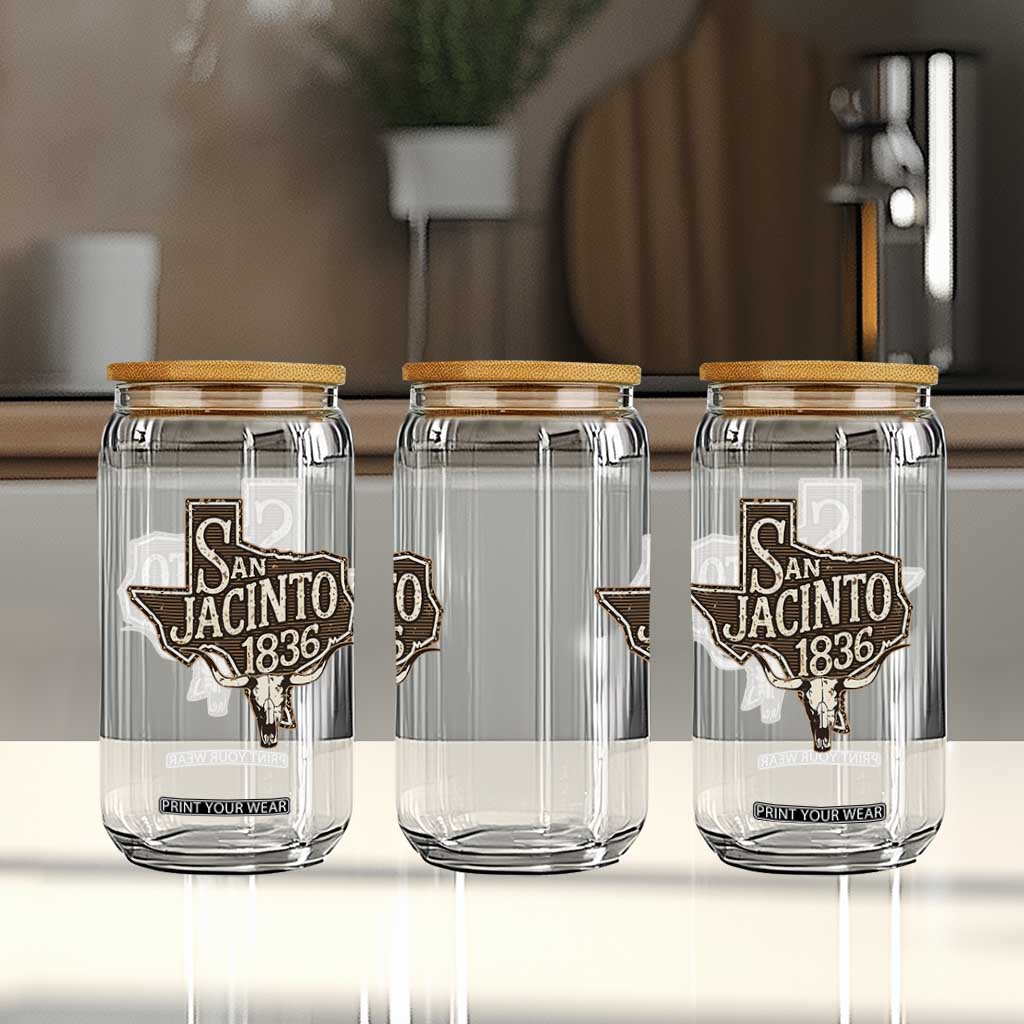 Battle of San Jacinto 1836 Texas History Independence Day Glass Can TS11 Print Your Wear