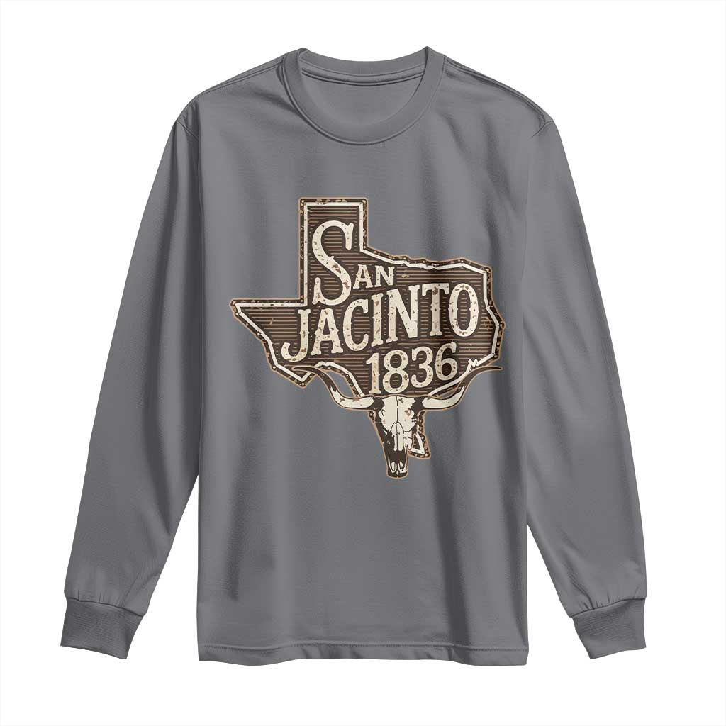 Battle of San Jacinto 1836 Texas History Independence Day Long Sleeve Shirt TS11 Charcoal Print Your Wear