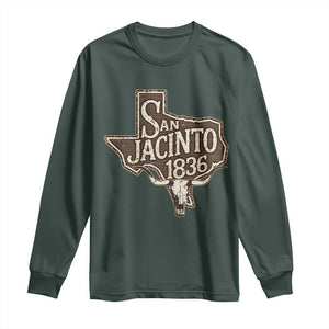 Battle of San Jacinto 1836 Texas History Independence Day Long Sleeve Shirt TS11 Dark Forest Green Print Your Wear