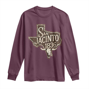 Battle of San Jacinto 1836 Texas History Independence Day Long Sleeve Shirt TS11 Maroon Print Your Wear