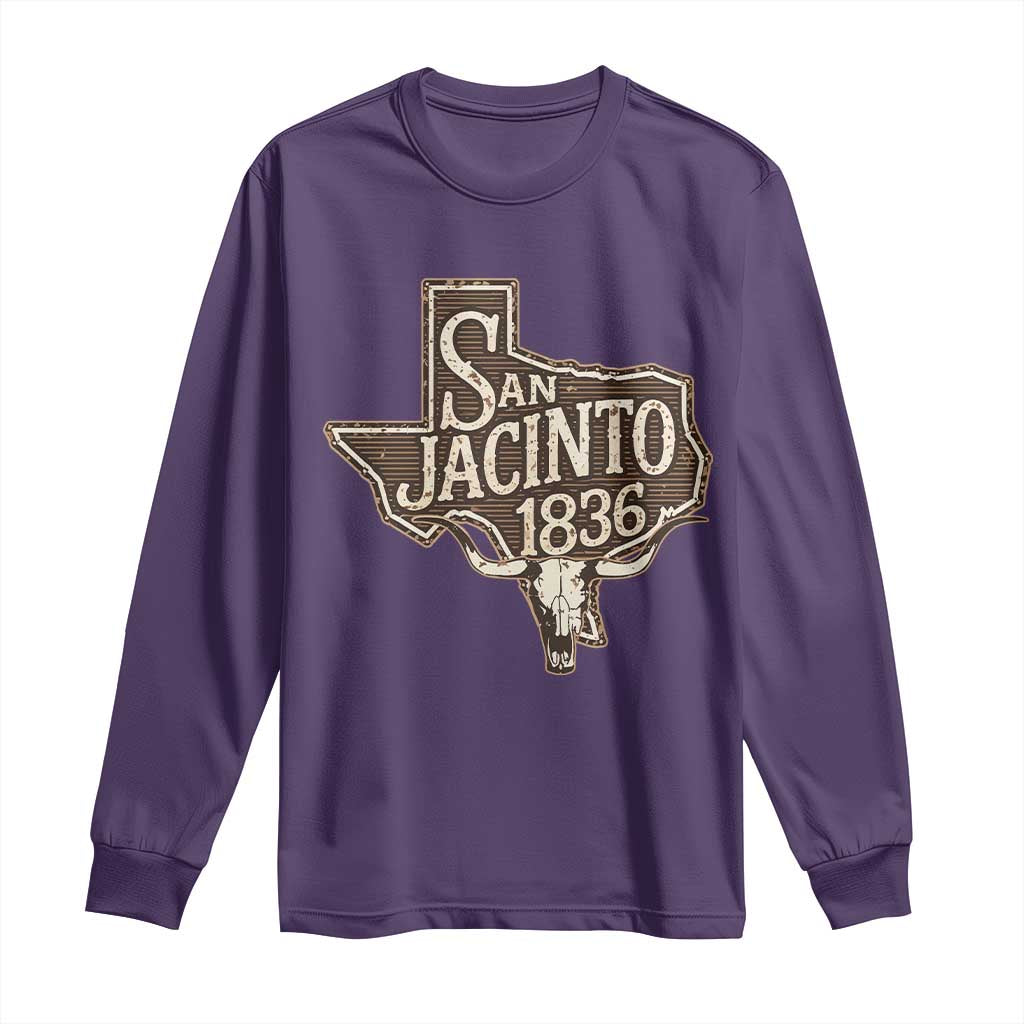 Battle of San Jacinto 1836 Texas History Independence Day Long Sleeve Shirt TS11 Purple Print Your Wear