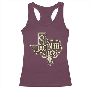 Battle of San Jacinto 1836 Texas History Independence Day Racerback Tank Top TS11 Maroon Print Your Wear