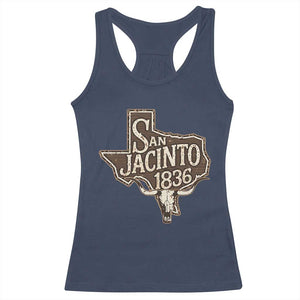 Battle of San Jacinto 1836 Texas History Independence Day Racerback Tank Top TS11 Navy Print Your Wear