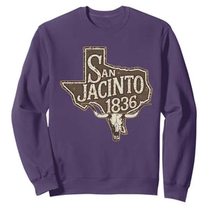 Battle of San Jacinto 1836 Texas History Independence Day Sweatshirt TS11 Purple Print Your Wear