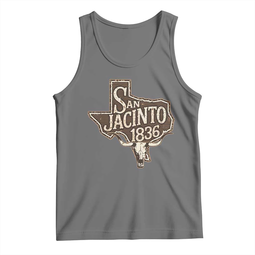 Battle of San Jacinto 1836 Texas History Independence Day Tank Top TS11 Black Heather Print Your Wear
