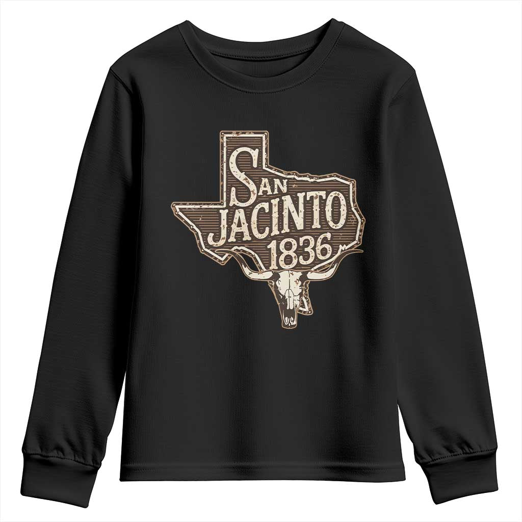 Battle of San Jacinto 1836 Texas History Independence Day Youth Sweatshirt TS11 Black Print Your Wear