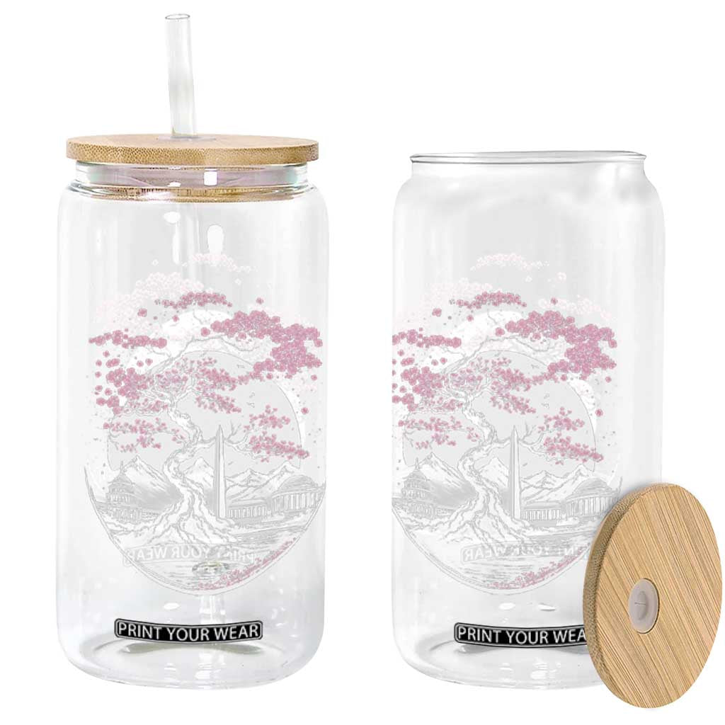 Washington DC Cherry Blossoms Monuments Memorials Japanese Style Glass Can TS11 Print Your Wear