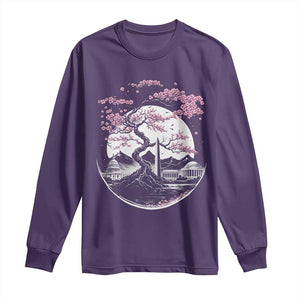 Washington DC Cherry Blossoms Monuments Memorials Japanese Style Long Sleeve Shirt TS11 Purple Print Your Wear