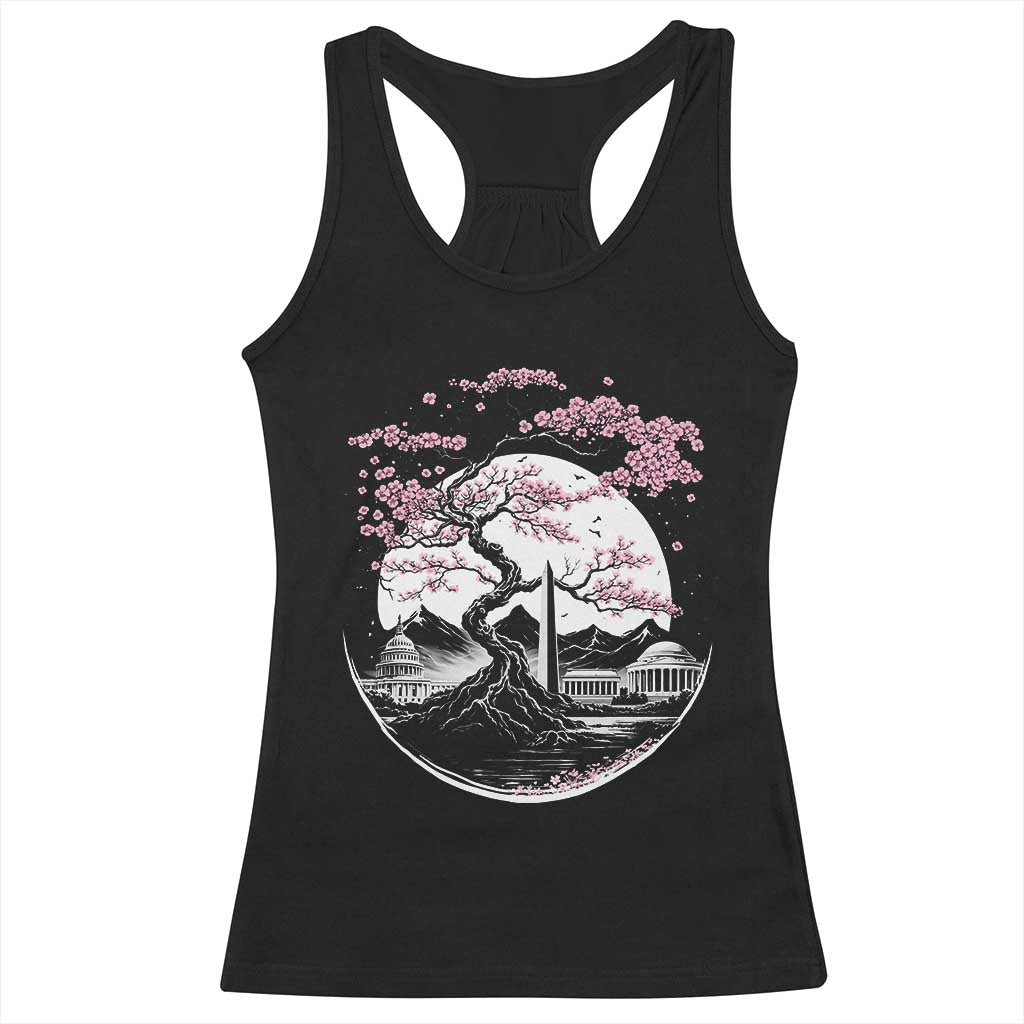 Washington DC Cherry Blossoms Monuments Memorials Japanese Style Racerback Tank Top TS11 Black Print Your Wear