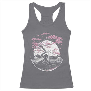 Washington DC Cherry Blossoms Monuments Memorials Japanese Style Racerback Tank Top TS11 Charcoal Print Your Wear
