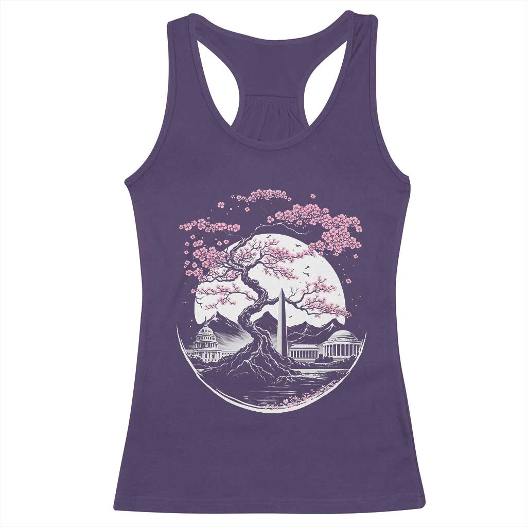 Washington DC Cherry Blossoms Monuments Memorials Japanese Style Racerback Tank Top TS11 Purple Print Your Wear