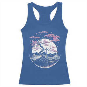 Washington DC Cherry Blossoms Monuments Memorials Japanese Style Racerback Tank Top TS11 Royal Blue Print Your Wear