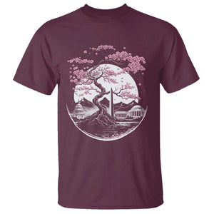 Washington DC Cherry Blossoms Monuments Memorials Japanese Style T Shirt TS11 Maroon Print Your Wear