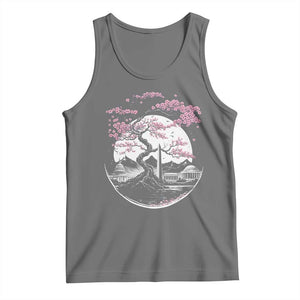 Washington DC Cherry Blossoms Monuments Memorials Japanese Style Tank Top TS11 Black Heather Print Your Wear