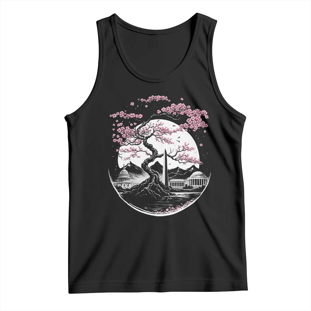 Washington DC Cherry Blossoms Monuments Memorials Japanese Style Tank Top TS11 Black Print Your Wear