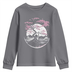 Washington DC Cherry Blossoms Monuments Memorials Japanese Style Youth Sweatshirt TS11 Charcoal Print Your Wear