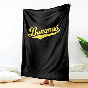Bananas Retro Throwback Baseball Sport Lover Throw Blanket TS11 Print Your Wear