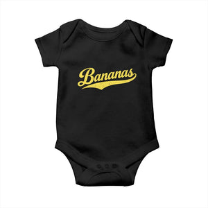 Bananas Retro Throwback Baseball Sport Lover Baby Onesie TS11 Black Print Your Wear