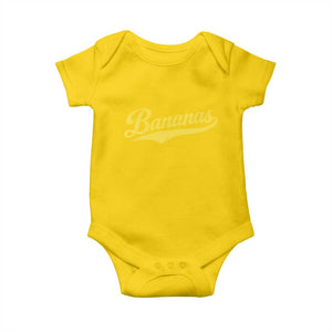 Bananas Retro Throwback Baseball Sport Lover Baby Onesie TS11 Daisy Print Your Wear