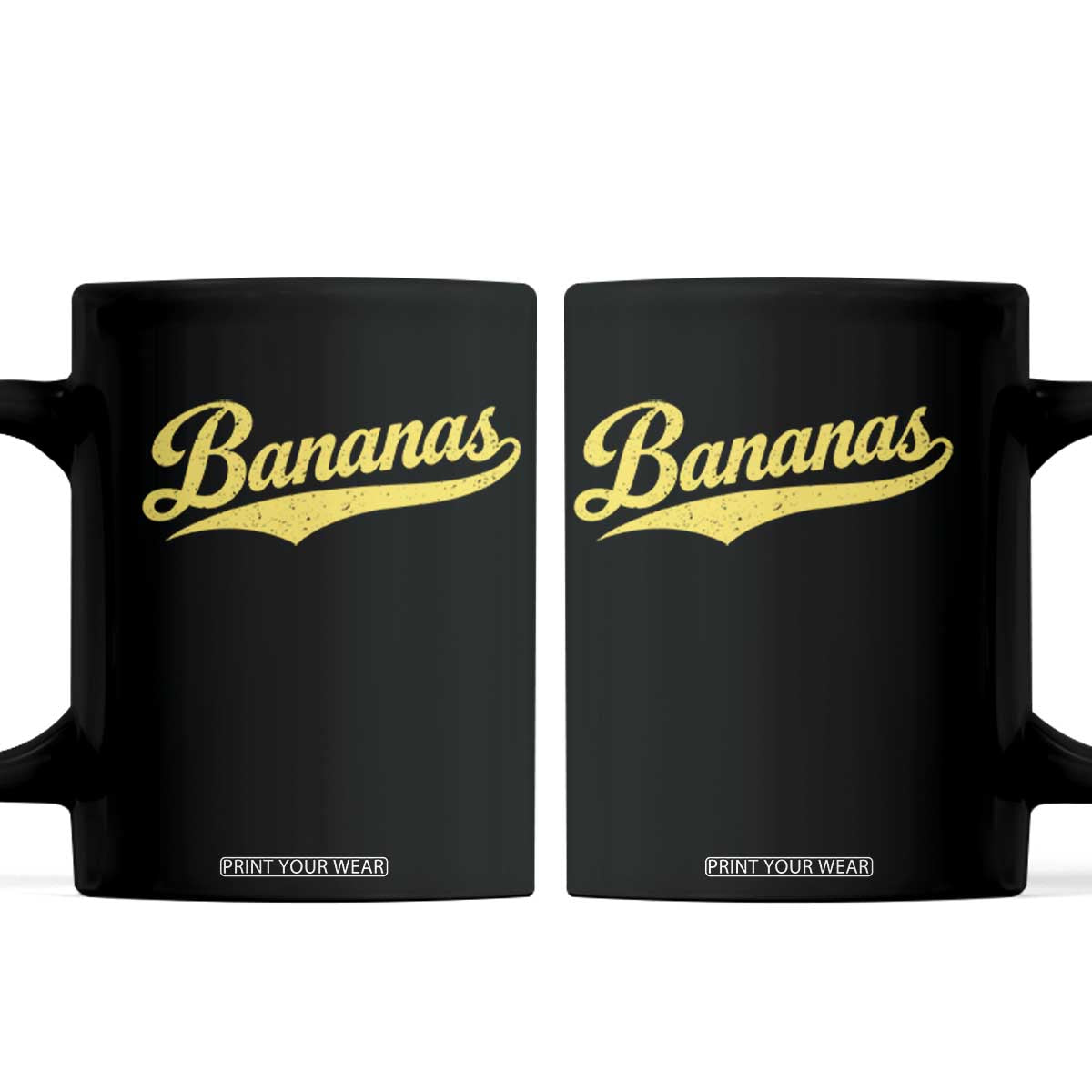 Bananas Retro Throwback Baseball Sport Lover Coffee Mug TS11 Black Print Your Wear