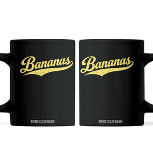 Bananas Retro Throwback Baseball Sport Lover Coffee Mug TS11 Black Print Your Wear
