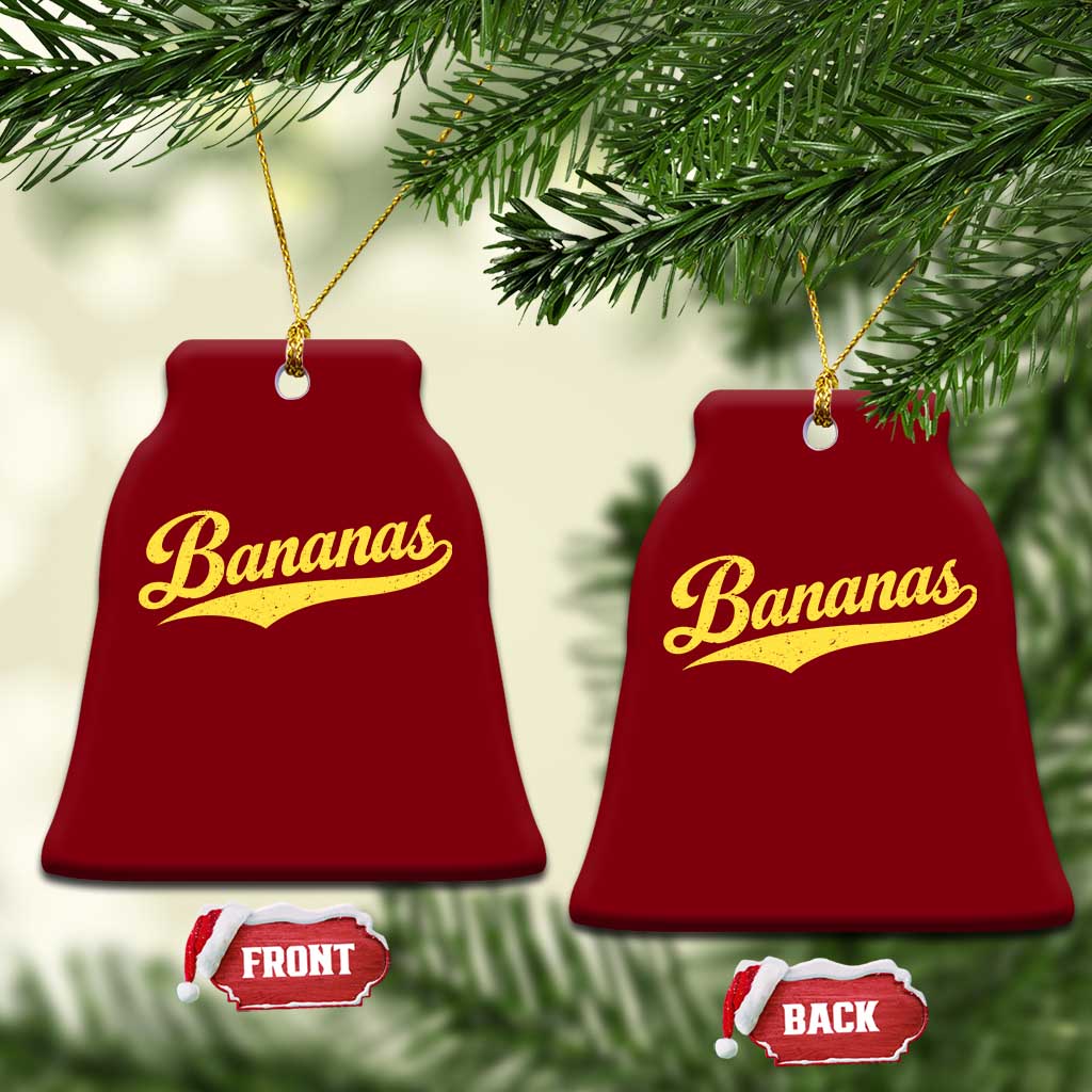 Bananas Retro Throwback Baseball Sport Lover Ceramic Ornament TS11 Print Your Wear