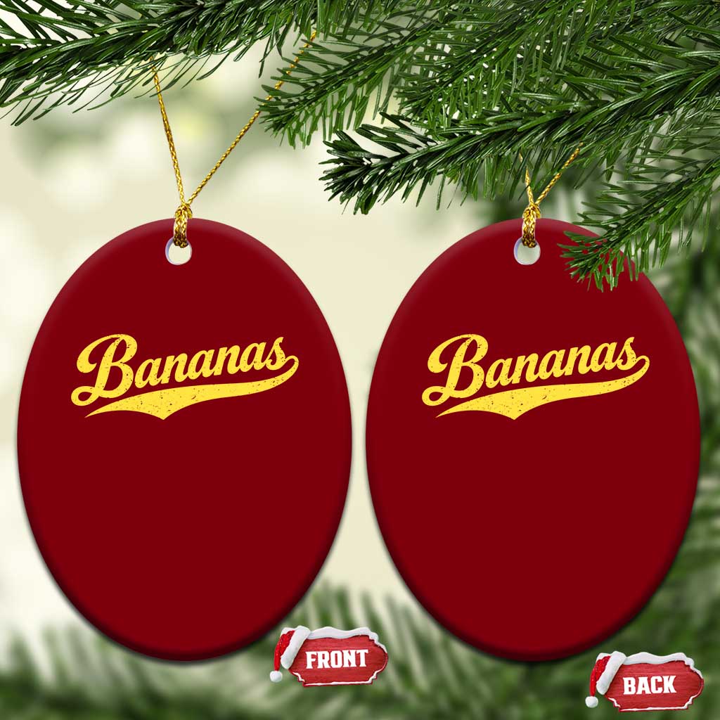 Bananas Retro Throwback Baseball Sport Lover Ceramic Ornament TS11 Print Your Wear