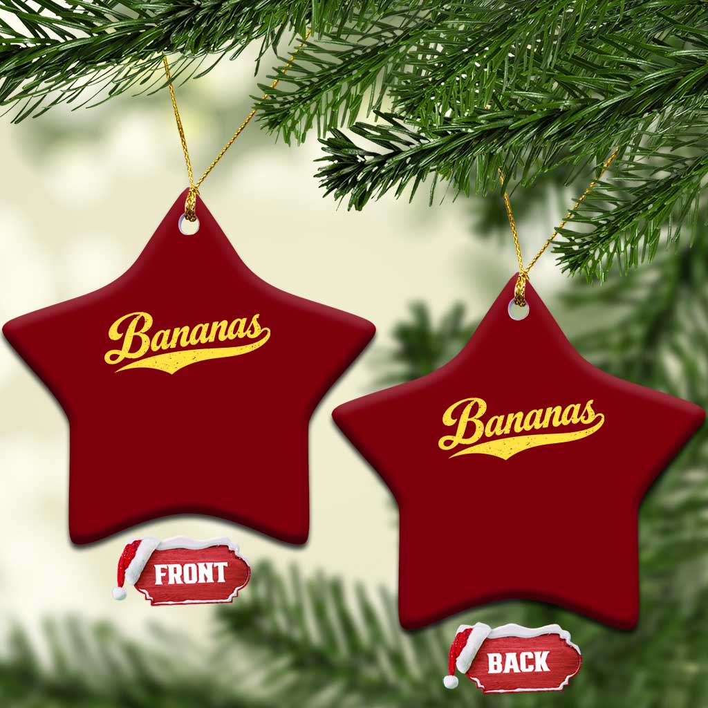 Bananas Retro Throwback Baseball Sport Lover Ceramic Ornament TS11 Print Your Wear